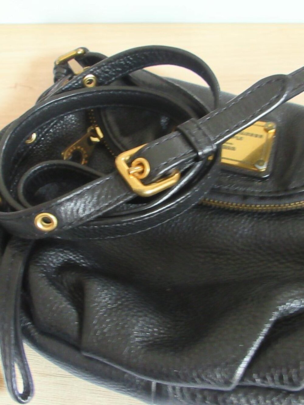 Marc by MARC JACOBS Classic Q Percy Small Blacky Leather Crossbody Bag, VGC - Picture 3 of 16
